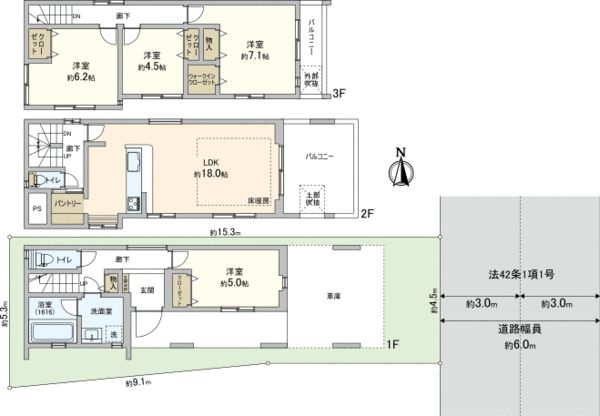 川口市西青木2丁目 間取図(平面図) 川口市西青木2丁目 間取図(平面図)