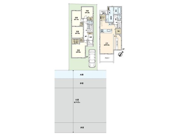 川口市南鳩ヶ谷4丁目 間取図(平面図) 川口市南鳩ヶ谷4丁目 間取図(平面図)
