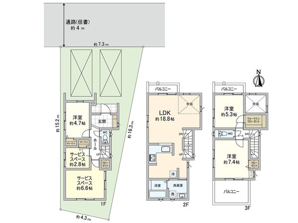 川口市元郷4丁目 間取図(平面図) 川口市元郷4丁目 間取図(平面図)