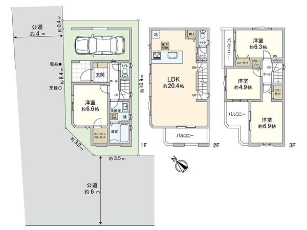 川口市南鳩ヶ谷3丁目 間取図(平面図) 川口市南鳩ヶ谷3丁目 間取図(平面図)