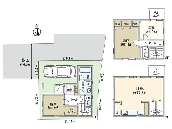 川口市飯塚1丁目 間取図(平面図) 川口市飯塚1丁目 間取図(平面図)