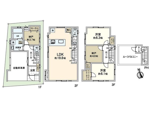 川口市本町2丁目 間取図(平面図) 川口市本町2丁目 間取図(平面図)