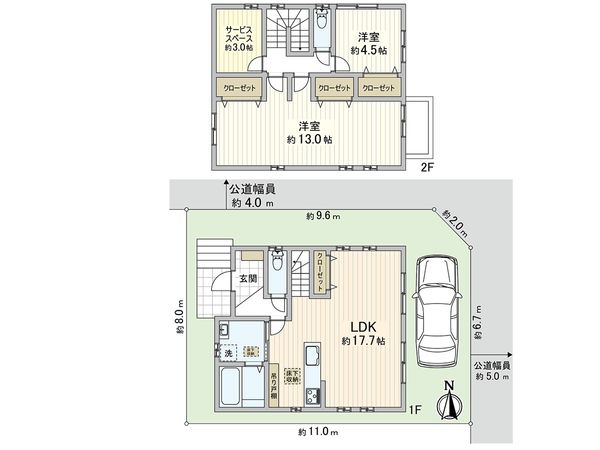 さいたま市北区日進町2丁目 間取図(平面図) さいたま市北区日進町2丁目 間取図(平面図)