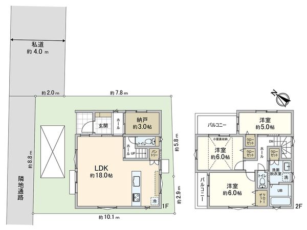 川口市大字里 間取図(平面図)