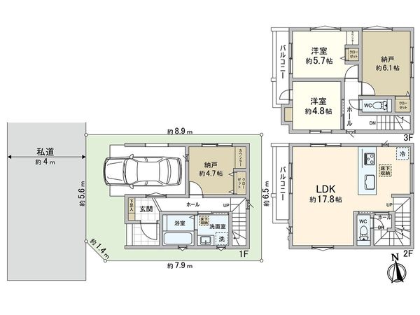 川口市戸塚東1丁目 間取図(平面図) 川口市戸塚東1丁目 間取図(平面図)