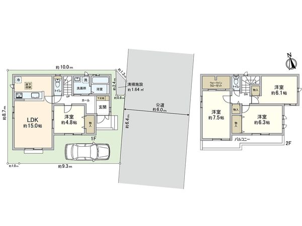 川口市鳩ヶ谷緑町2丁目 C号棟 間取図(平面図) 川口市鳩ヶ谷緑町2丁目 C号棟 間取図(平面図)