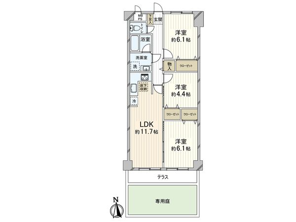 ライオンズマンション川口第8 間取図(平面図) ライオンズマンション川口第8 間取図(平面図)