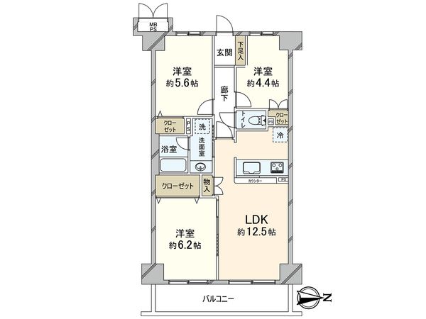 モア・ステージ東川口 間取図(平面図)