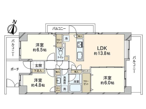 川口パークホームズセンターコート 間取図(平面図) 川口パークホームズセンターコート 間取図(平面図)