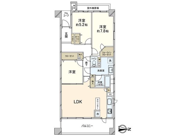 ライオンズマンション川口クオリティフォート 間取図(平面図) ライオンズマンション川口クオリティフォート 間取図(平面図)