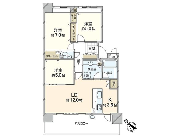 アデニウム川口元郷 間取図(平面図) アデニウム川口元郷 間取図(平面図)