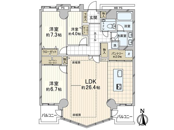エルザタワー55 間取図(平面図)
