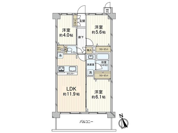 ライオンズマンション川口飯塚第3 間取図(平面図) ライオンズマンション川口飯塚第3 間取図(平面図)