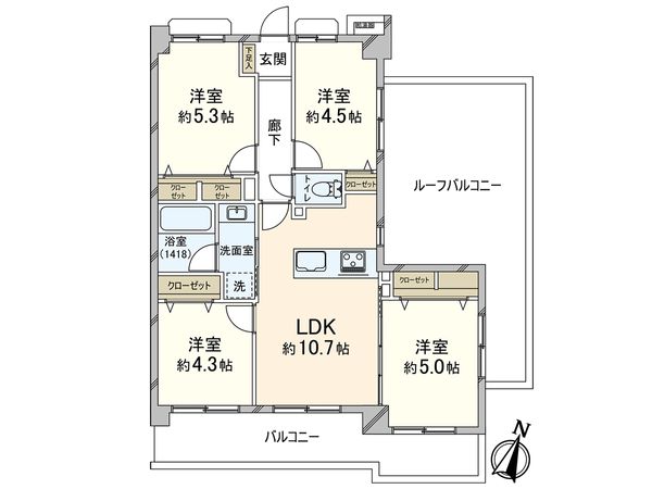 ライオンズマンション川口南 間取図(平面図) ライオンズマンション川口南 間取図(平面図)