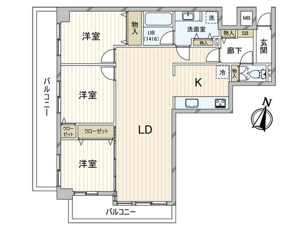 ライオンズシティ川口 間取図(平面図)