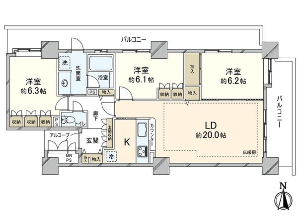 エルザタワー32 間取図(平面図)