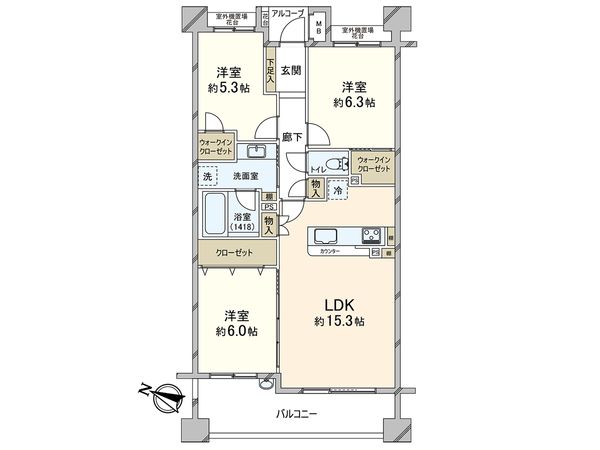 パークスクエア川口 間取図(平面図) パークスクエア川口 間取図(平面図)