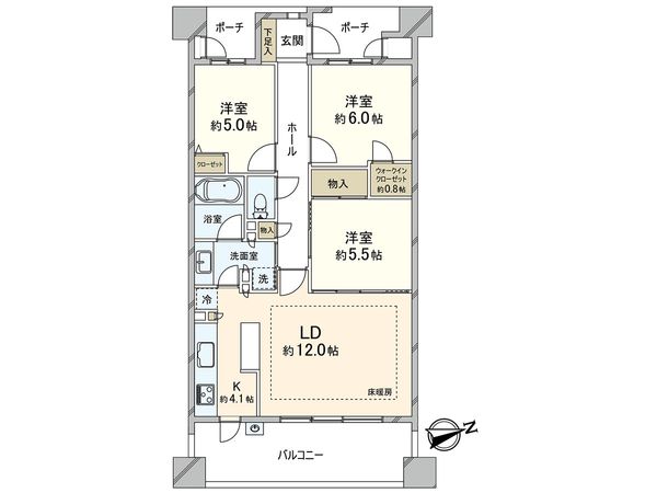 ローレルコート川口 間取図(平面図)