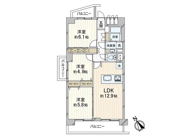 西川口パークハウス 間取図(平面図)