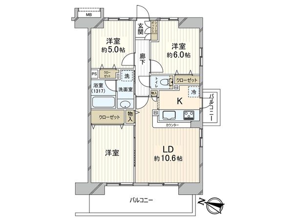 メイツ川口ウイングコート 間取図(平面図) メイツ川口ウイングコート 間取図(平面図)