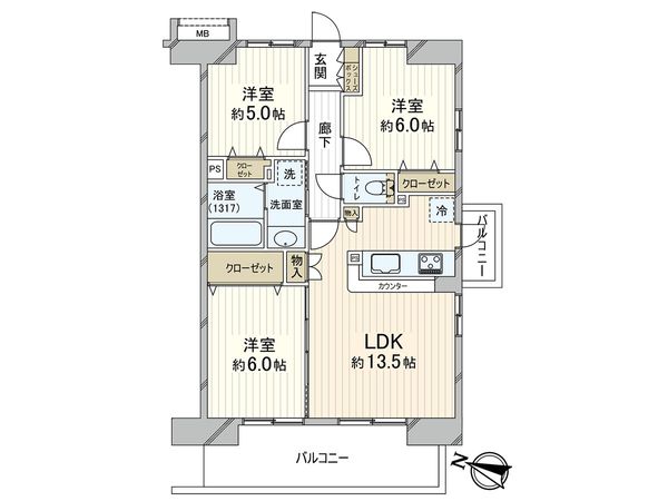 メイツ川口ウイングコート 間取図(平面図) メイツ川口ウイングコート 間取図(平面図)