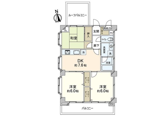 ライオンズマンション川口原町 間取図(平面図) ライオンズマンション川口原町 間取図(平面図)