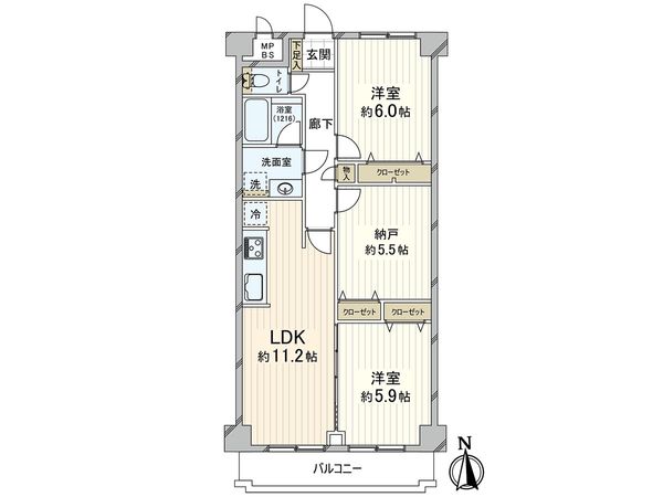 ライオンズマンション川口第八 間取図(平面図) 間取図(平面図)