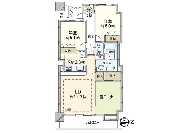 エルザタワー32 間取図(平面図)