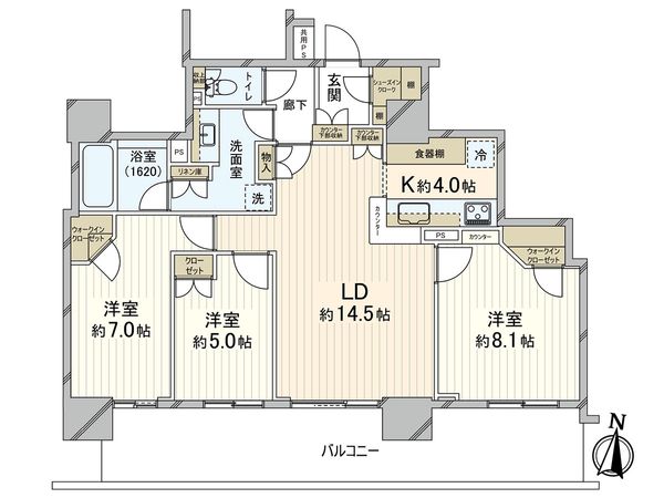 イーストゲートタワー川口 間取図(平面図) イーストゲートタワー川口 間取図(平面図)