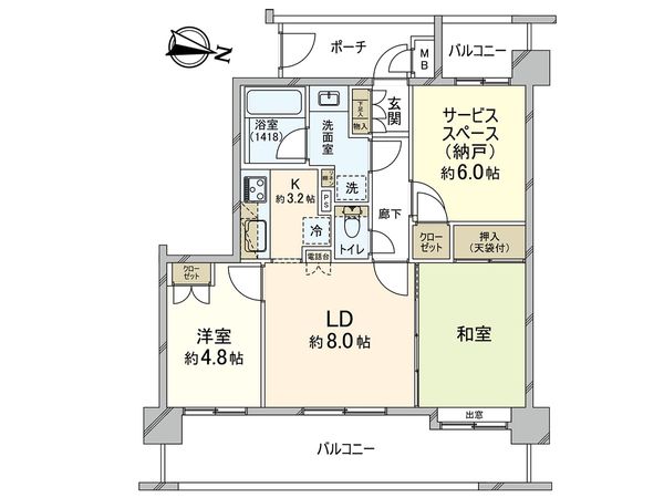 マイキャッスル川口中青木公園 間取図(平面図) 間取図(平面図)
