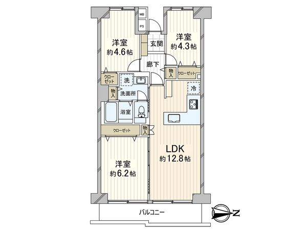 上青木スカイハイツ 間取図(平面図)