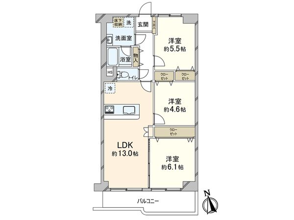 グリーンビュー第3川口 間取図(平面図) 間取図(平面図)