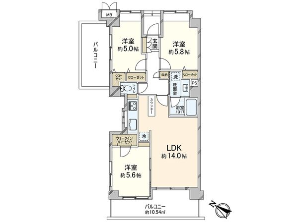 東急クリエール川口戸塚 間取図(平面図) 間取図(平面図)