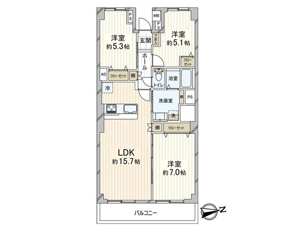 青木町スカイハイツ 間取図(平面図) 青木町スカイハイツ 間取図(平面図)