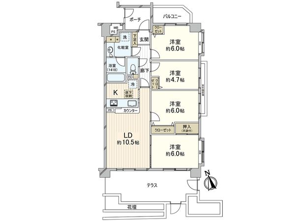 ダイアパレス川口アーバンスクエア 間取図(平面図) ダイアパレス川口アーバンスクエア 間取図(平面図)