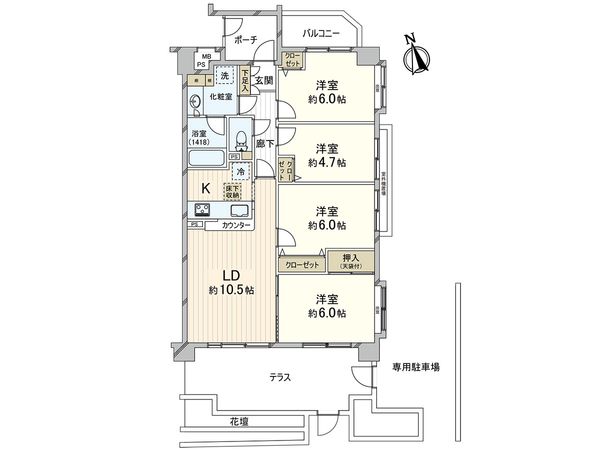 ダイアパレス川口アーバンスクエア 間取図(平面図)