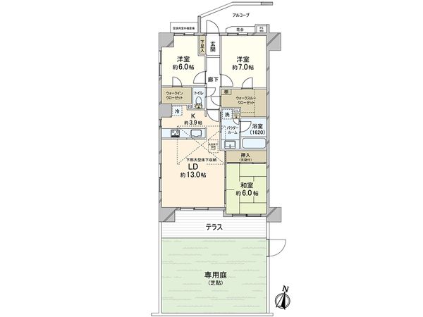 グローベルザ・ガーデン川口 間取図(平面図) グローベルザ・ガーデン川口 間取図(平面図)