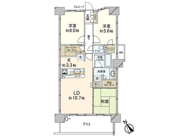 ラヴィアンコート川口南鳩ケ谷 間取図(平面図) ラヴィアンコート川口南鳩ケ谷 間取図(平面図)