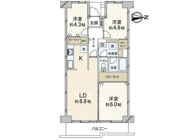 上青木スカイハイツ 間取図(平面図) 間取図(平面図)