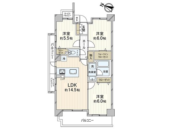 アンビシャス川口青木 間取図(平面図) 間取図(平面図)