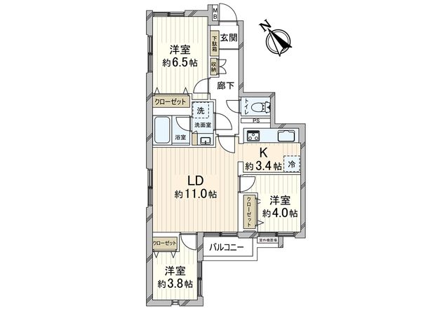 ハイリーハイツ中青木 間取図(平面図) ハイリーハイツ中青木 間取図(平面図)