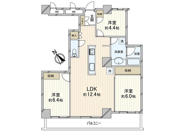 東急ドエル・スカイマークタワー川口 間取図(平面図) 間取図(平面図)