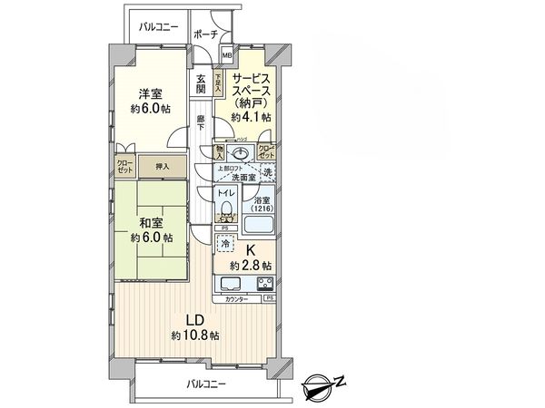 コスモ川口アーバンフォルム 弐番館 間取図(平面図) 間取図(平面図)