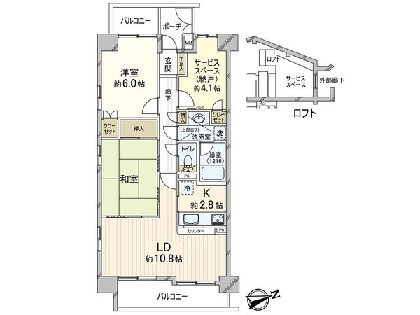 コスモ川口アーバンフォルム 弐番館 間取図(平面図)