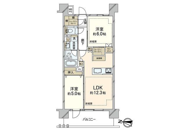 クリオレジダンス川口幸町 間取図(平面図)