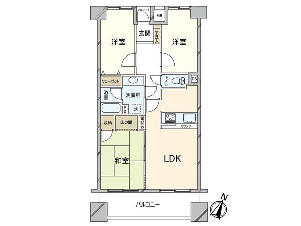 ライオンズシティ川口 間取図(平面図)