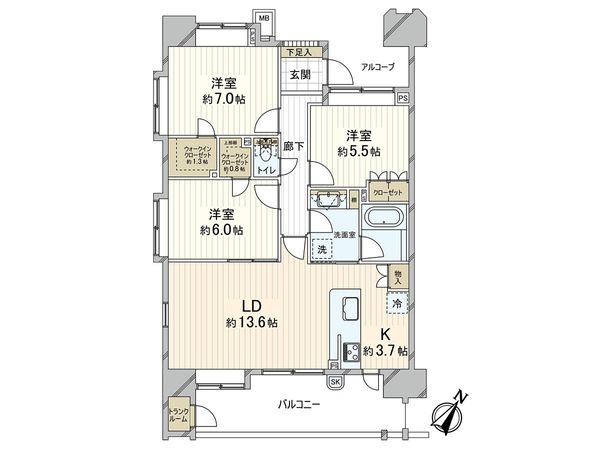 ローヤルシティ東川口駅前 間取図(平面図)