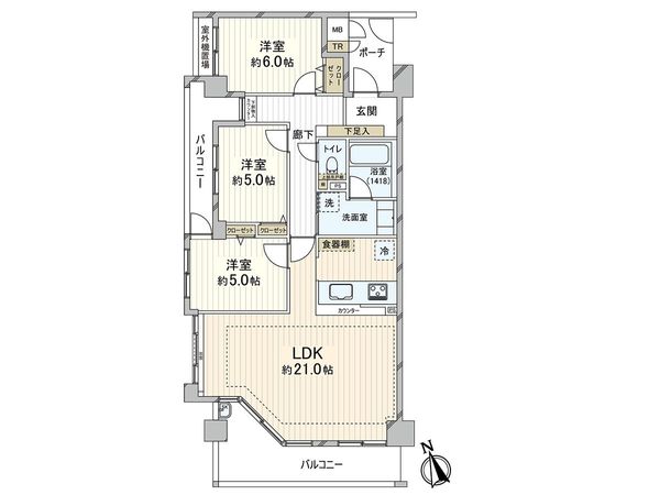 コスモ南鳩ヶ谷センターコート 間取図(平面図) コスモ南鳩ヶ谷センターコート 間取図(平面図)