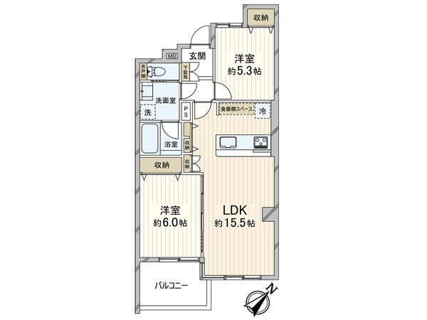 クレール川口 間取図(平面図) クレール川口 間取図(平面図)