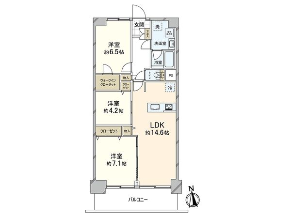 鳩ヶ谷スカイハイツ 間取図(平面図)